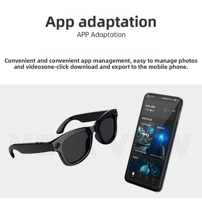 Black AI Glasses with Camera