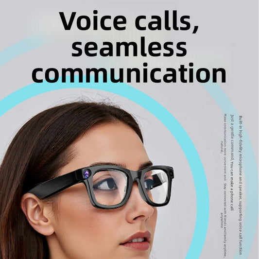 Outerhaus Smart Glasses with AI Assistant Bluetooth Camera Anti Blue Light