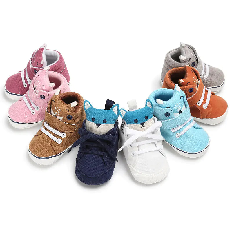 Soft Sole Fox Baby Shoes for 0-1 Year Olds