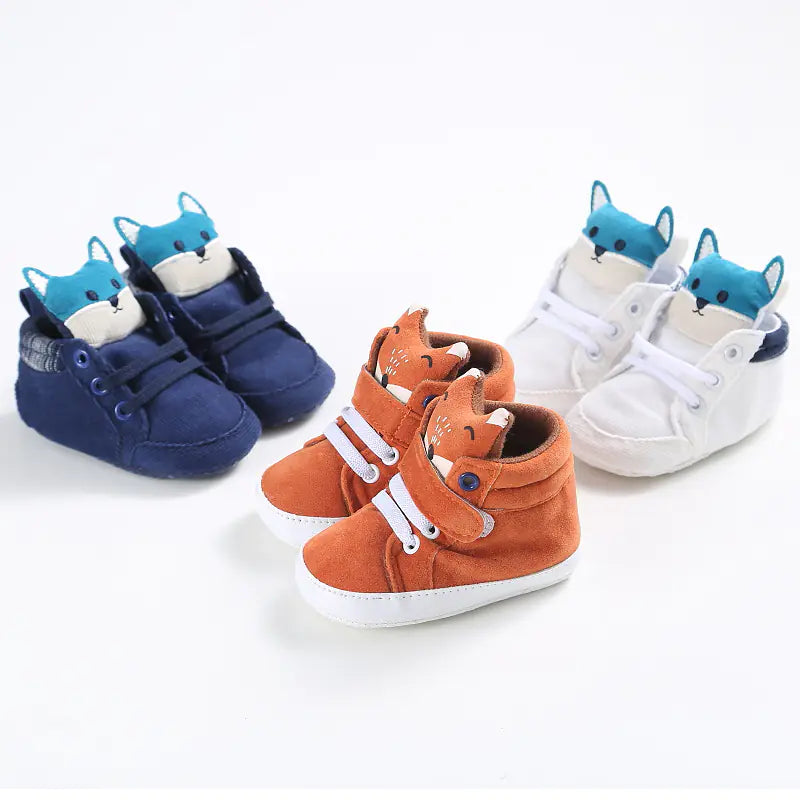 Soft Sole Fox Baby Shoes for 0-1 Year Olds
