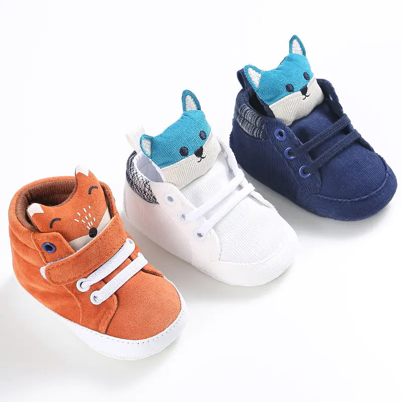 Soft Sole Fox Baby Shoes for 0-1 Year Olds
