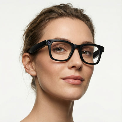 Black AI Glasses with Camera