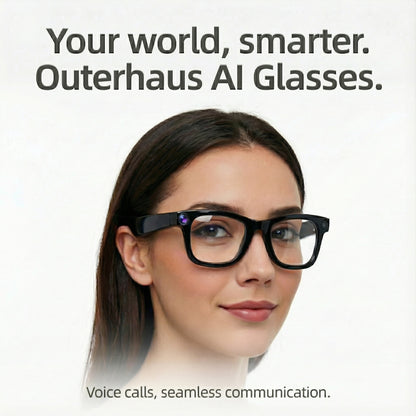 Black AI Glasses with Camera