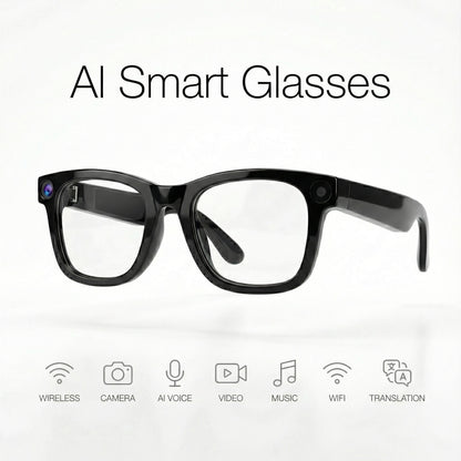 Black AI Glasses with Camera